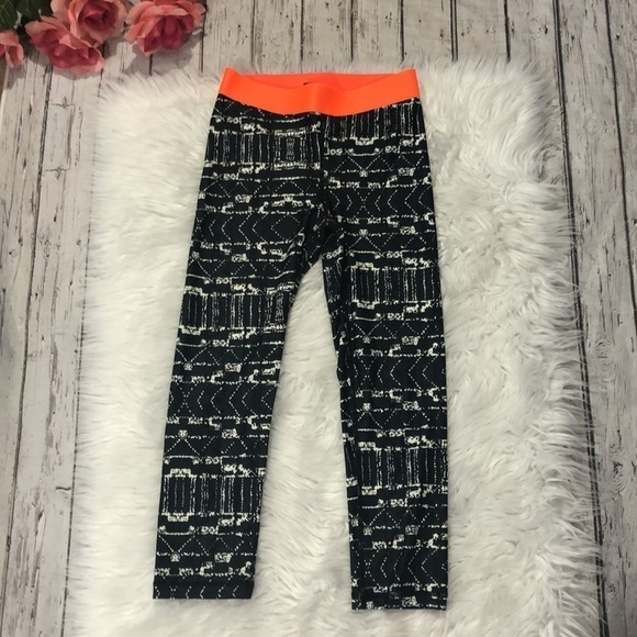 CLEARANCE The Upside Jungle Shibori Orange Band Crop Legging - Picture 1 of 13